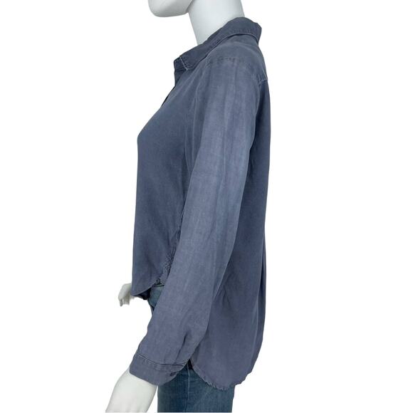 Cloth & Stone Women’s Chambray Blue Button-Down Shirt Size Petite XS - Picture 2 of 5